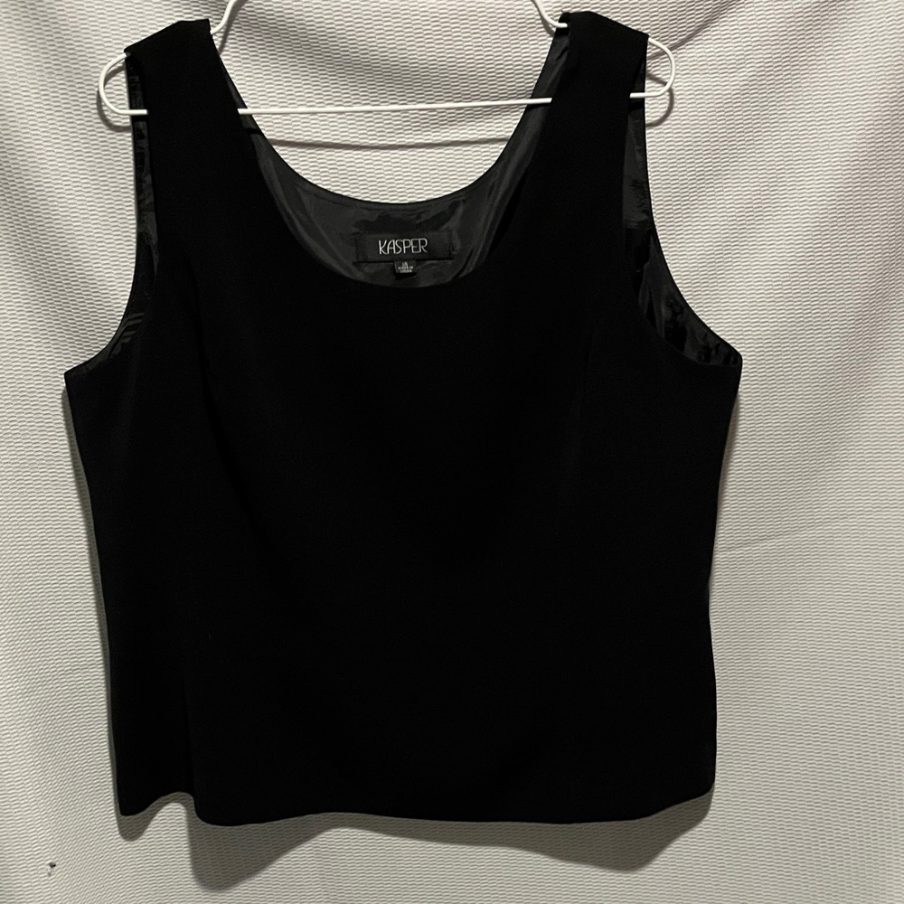 Kasper Elegant Black Tank Top